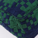 Bottega Veneta INTRECCIATO Shoulder Bag Canvas Green Gold Auth 206749-18