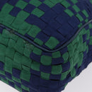 Bottega Veneta INTRECCIATO Shoulder Bag Canvas Green Gold Auth 206749-19