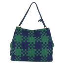 Bottega Veneta INTRECCIATO Shoulder Bag Canvas Green Gold Auth 206749-2