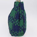 Bottega Veneta INTRECCIATO Shoulder Bag Canvas Green Gold Auth 206749-4