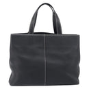 Burberrys Hand Bag Leather Black Gold Auth 206753A-3