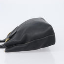 Burberrys Hand Bag Leather Black Gold Auth 206753A-5