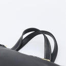 Burberrys Hand Bag Leather Black Gold Auth 206753A-7