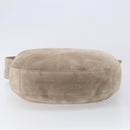 Cartier Trinity Shoulder Bag Suede Beige Gold Silver Auth 206754V-5