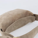 Cartier Trinity Shoulder Bag Suede Beige Gold Silver Auth 206754V-6
