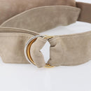 Cartier Trinity Shoulder Bag Suede Beige Gold Silver Auth 206754V-8