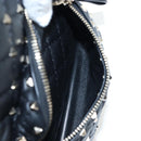 Valentino Rock Studs Backpack Leather Black Gold Auth 206755V-23