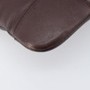 LOEWE Shoulder Bag Leather Brown Silver Auth 206761A-15