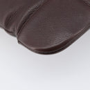 LOEWE Shoulder Bag Leather Brown Silver Auth 206761A-10