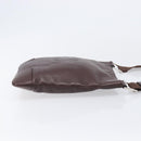 LOEWE Shoulder Bag Leather Brown Silver Auth 206761A-3