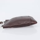 LOEWE Shoulder Bag Leather Brown Silver Auth 206761A-4