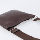 LOEWE Shoulder Bag Leather Brown Silver Auth 206761A-6