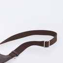 LOEWE Shoulder Bag Leather Brown Silver Auth 206761A-8