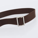 LOEWE Shoulder Bag Leather Brown Silver Auth 206761A-9