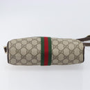 GUCCI GG Supreme Web Sherry Line Bag PVC Beige Gold 51 01 3552 Auth 206765-5