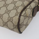 GUCCI GG Supreme Web Sherry Line Bag PVC Beige Gold 51 01 3552 Auth 206765-15