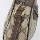 GUCCI GG Supreme Web Sherry Line Bag PVC Beige Gold 51 01 3552 Auth 206765-9