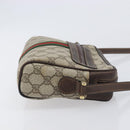 GUCCI GG Supreme Web Sherry Line Bag PVC Beige Gold 51 01 3552 Auth 206765-3
