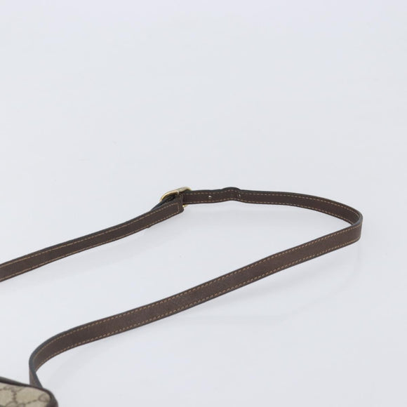 GUCCI GG Supreme Web Sherry Line Bag PVC Beige Gold 51 01 3552 Auth 206765