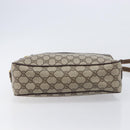 GUCCI GG Supreme Shoulder Bag PVC Beige Gold Auth 206766-5