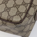 GUCCI GG Supreme Shoulder Bag PVC Beige Gold Auth 206766-17