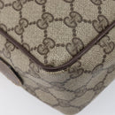 GUCCI GG Supreme Shoulder Bag PVC Beige Gold Auth 206766-18