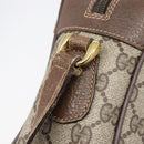 GUCCI GG Supreme Shoulder Bag PVC Beige Gold Auth 206766-20