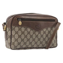 GUCCI GG Supreme Shoulder Bag PVC Beige Gold Auth 206766-1