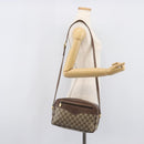 GUCCI GG Supreme Shoulder Bag PVC Beige Gold Auth 206766-29