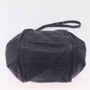 Chloe Etel Hand Bag Leather 2way Navy Gold Auth 206768-13