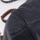 Chloe Etel Hand Bag Leather 2way Navy Gold Auth 206768-14