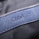 Chloe Etel Hand Bag Leather 2way Navy Gold Auth 206768-21