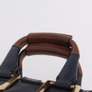 Chloe Etel Hand Bag Leather 2way Navy Gold Auth 206768-8