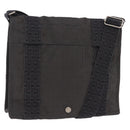 HERMES Her Line Bassus PM Shoulder Bag Canvas Gray Silver Auth 206771A-1