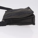 HERMES Her Line Bassus PM Shoulder Bag Canvas Gray Silver Auth 206771A-4