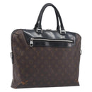 LOUIS VUITTON Monogram Macassar Porte DocumentsJules Black M54019 LV Auth 206772-1