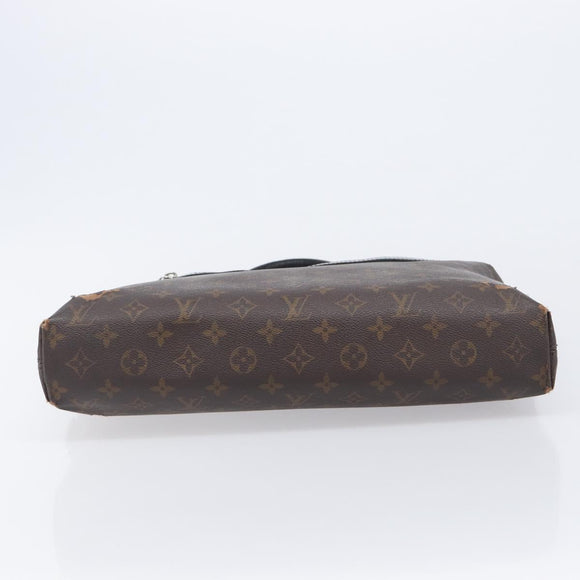 LOUIS VUITTON Monogram Macassar Porte DocumentsJules Black M54019 LV Auth 206772