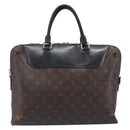 LOUIS VUITTON Monogram Macassar Porte DocumentsJules Black M54019 LV Auth 206772-2