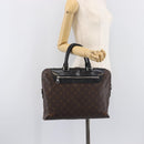 LOUIS VUITTON Monogram Macassar Porte DocumentsJules Black M54019 LV Auth 206772-32