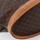 CELINE Macadam Canvas Tote Bag PVC Leather Brown Gold Auth 206774-16