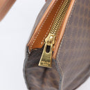 CELINE Macadam Canvas Tote Bag PVC Leather Brown Gold Auth 206774-19