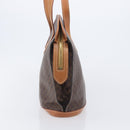 CELINE Macadam Canvas Tote Bag PVC Leather Brown Gold Auth 206774-4