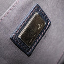 FENDI Zucchino Canvas Shoulder Bag Dark Brown Gold Auth 206775A-19