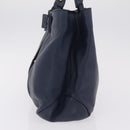 Salvatore Ferragamo Vala Tote Bag Leather 2 Set Black Navy Auth 206780-13