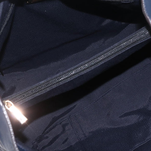 Salvatore Ferragamo Vala Tote Bag Leather 2 Set Black Navy Auth 206780