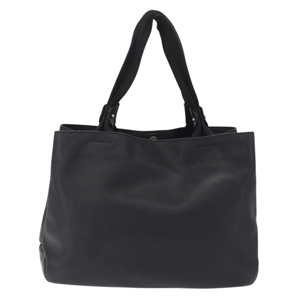 Salvatore Ferragamo Vala Tote Bag Leather 2 Set Black Navy Auth 206780