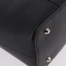 BURBERRY Hand Bag Leather Black Silver Auth 206782A-9