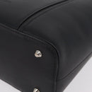 BURBERRY Hand Bag Leather Black Silver Auth 206782A-14