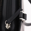 BURBERRY Hand Bag Leather Black Silver Auth 206782A-10