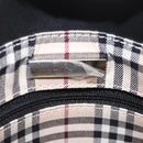 BURBERRY Hand Bag Leather Black Silver Auth 206782A-11